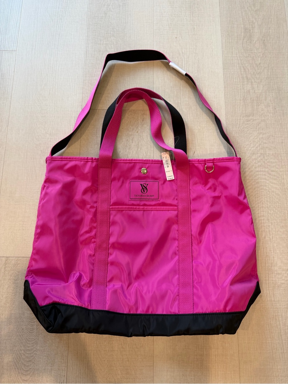 NWT Victoria's Secret Pink Nylon Tote Bag - Hot Pink